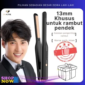 T-HIR-0176 NEW Korea Catokan Poni pria Catokan rambut lurus dan keriting catokan ion Catokan Rambut 2in1 Catok Keriting Lurus catokan pelurus rambut crescent volumizer catokan mini portable Hadiah untuk pria Straightener Sisir