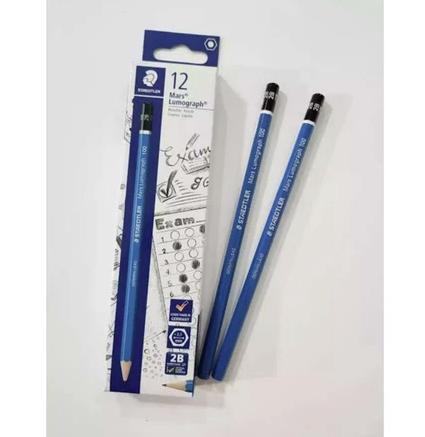 [BISA COD] PENSIL 2B STAEDTLER Mars Lumograph 1 PACK ISI 12 PCS/ Pensil 2B - Staedtler mars lumograph graphite art drawing pencil pensil 0