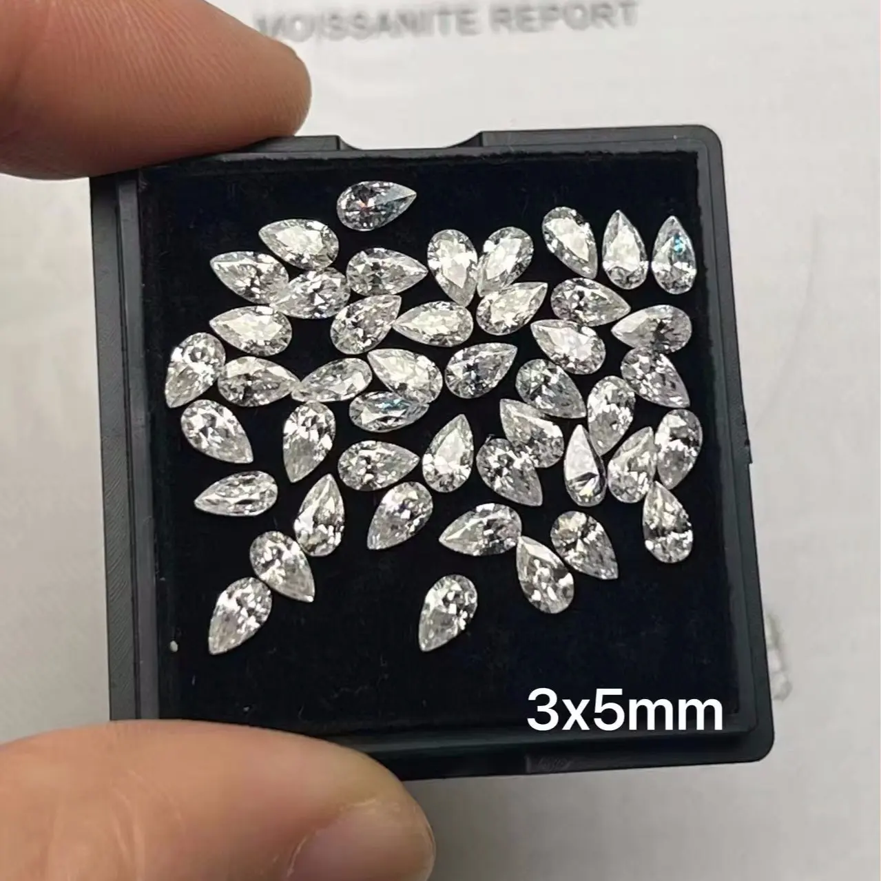 LLXYW Top Quality Pear Cut Moissanite Loose Stone Super White D Color 0.1CT~3CT with GRA Certificate