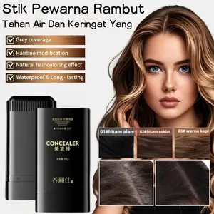 Penutup Uban Permanen/Alat Semir Rambut /Cat Rambut /Penghitam Rambut Uban Permanen/Cover Gray Hair Hair Color Stick/Cat Rambut