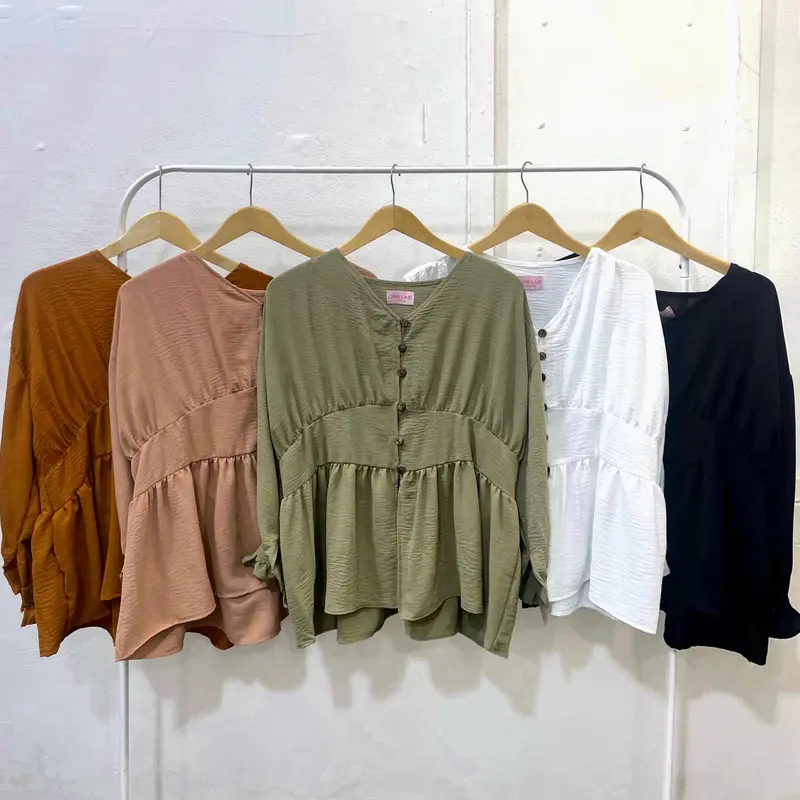 Willy Blouse Jumbo / Blouse Wanita Baju Busui Atasan  Panjang Cantik atasan wanita kekinian kemeja crinkle wanita 3