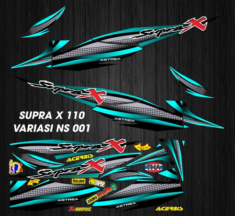 STIKER STRIPING DECAL MOTOR SUPRA X 110 TAHUN 2000-2004 NS O1 Motorcycle 0