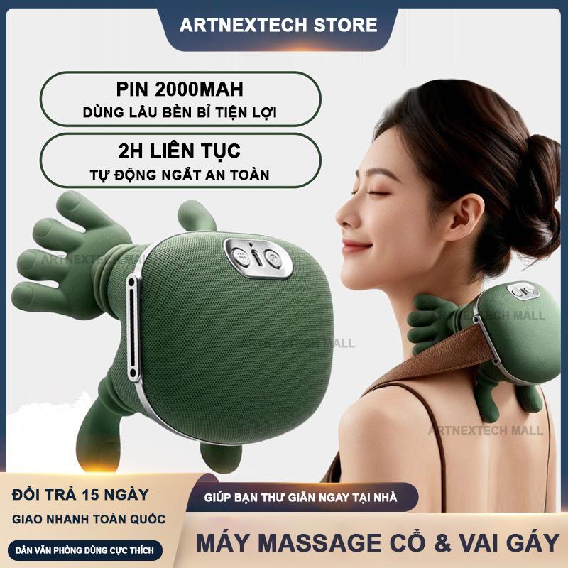 Máy Massage Cổ Vai Gáy Siêu Nhẹ 0.76kg, Thiết Kế Nhỏ Gọn, PIN 2000mAh Chạy 2 Tiếng Liên Tục, Mô Phỏng Bàn Tay Người