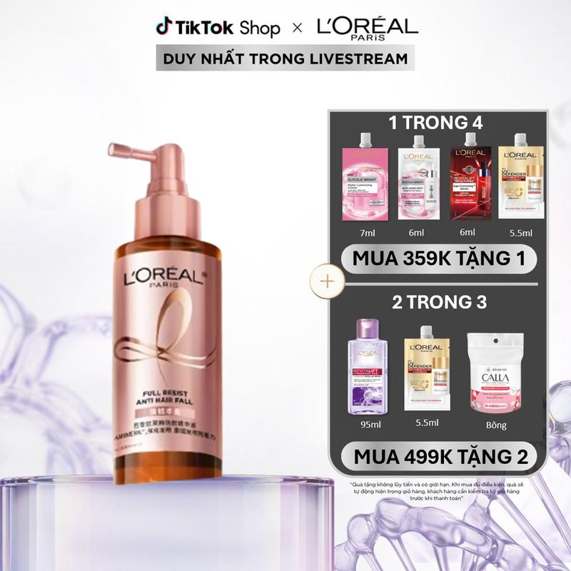 Xịt serum ngăn ngừa & giảm gãy rụng tóc giúp tóc chắc khỏe L'Oreal Paris Full Resist Anti Hairfall 90ml