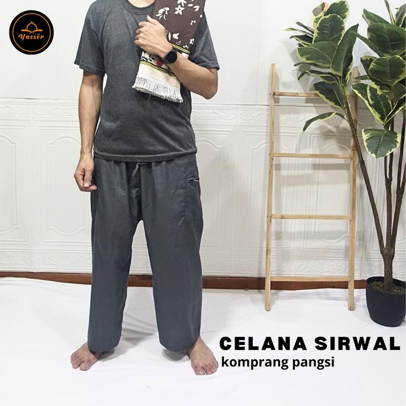 Celana Sirwal Komprang Pangsi Celana Muslim Haji dan Umroh  Pria Dewasa 4