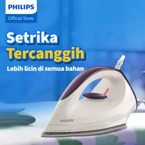 Philips Setrika Kering Afinia GC160/27 - Putih Ungu, DynaGlide, seterika, seterika philips, gosokan baju, strika, gosokan baju philips, setrika pakaian, setrika terbaik