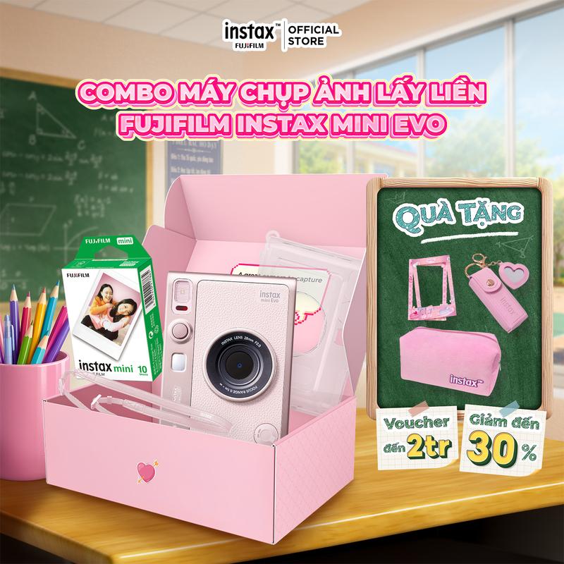 Máy Ảnh Chụp Lấy Liền Fujifilm Instax Mini Evo Gentle Rose - Hàng Chính Hãng Bảo Hành 1 Năm