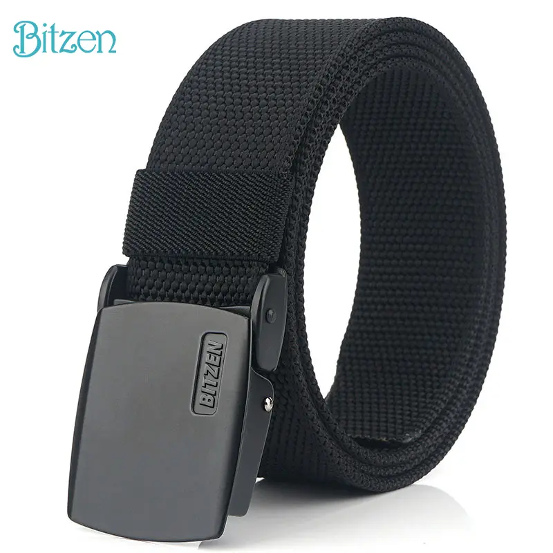 Bitzen Ikat Pinggang Pria Canvas Sabuk Casual Nylon Premium 3