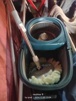 Product Review of Alat Pel Lantai Microfiber dengan Ember Spin Mop Mencuci dan Membilas Alat Pembersih Lantai Bahan Spin Press Stainless from g** i**l 0