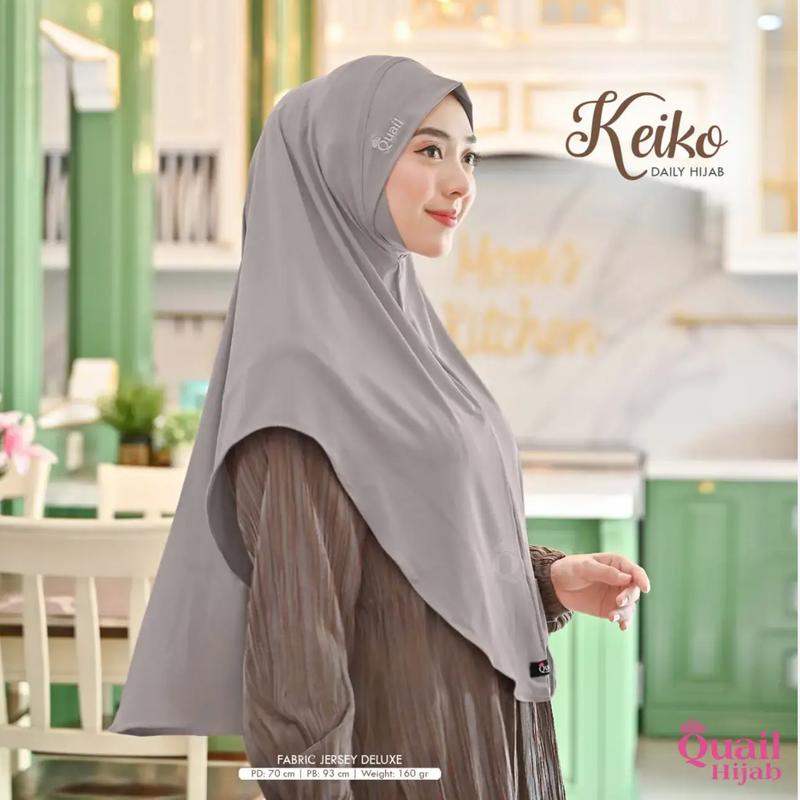 Hijab Dagu Casual Daily | Kerudung Malaysia | keiko quail hijab Best Seller | Nyaman Instan Muslim Lembut 1