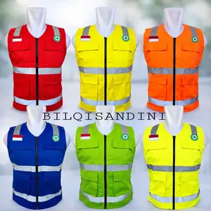 rompi safetyfirst/rompi lapanagan/rompi k3/rompi proyek Pria Katun Atasan Kerja