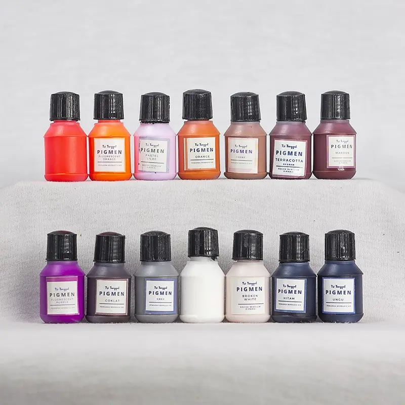 PIGMEN MINI 12gr SEMUA WARNA All Varian Pewarna Sablon Cat Pigment Warna Warni Color Stabilo Waterbased Tie Dye Pigment Cairan Paint Kerajinan Prakarya Murah Termurah Kualitas Terbaik Pewarna Ekonomis Perlengkapan Gambar Mewarna Lukis Craft 2