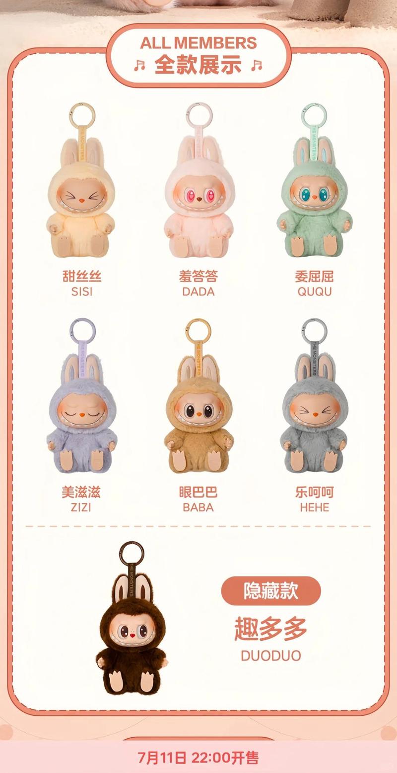 Product Introduction of (T003) labubu macaroon V2 Sitting Party Enamel Plush Series 1