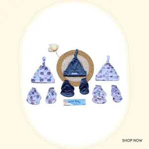 Melsya Baby 3 Set Sartaki & 3 Kupluk Bayi Newborn Bayi Baru Lahir dengan Desain Unik dan Nyaman