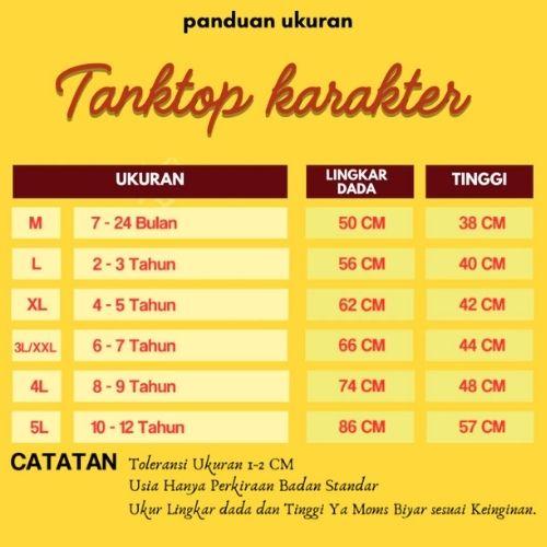 Product Introduction of 6 pcs singlet kaos dalem anak perempuan karakter labubu bt21, kuromi, cinamoror / tanktop anak lusinan golden Star / tengtop anak perempuan dalaman kaos dalam 0