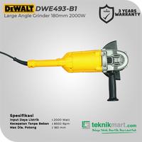 Gambar Dewalt Large Angle Grinder / Gerinda Tangan Listrik 180mm 2200Watt DWE493 dari Teknikmart Kota Administrasi Jakarta Barat 2 Tokopedia