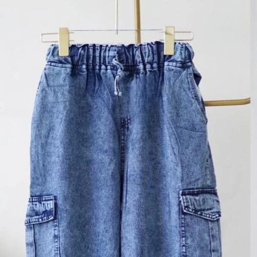 CELANA BAGGY JEANS CARGO MODEL TERBARU KEKINIAN SIZE STANDAR DAN JUMBO 3