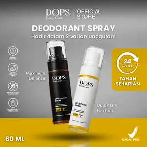 DOPS Body Care - Deodorant Spray 60ML l Deodoran Segar & Wangi Sepanjang Hari l Mengurangi Bau Badan dan Keringat