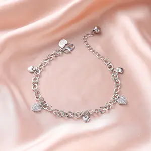 Gelang Wanita Perak Diamond titanium asli Premium Lapis 18K Anti Karat Berlian Korea Untuk