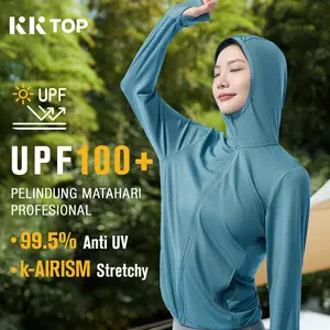 KKTOP Jaket Anti UV Olahraga Wanita Baju Olahraga UPF50+ Breathable Outdoor Padel Sport (J001-4286)