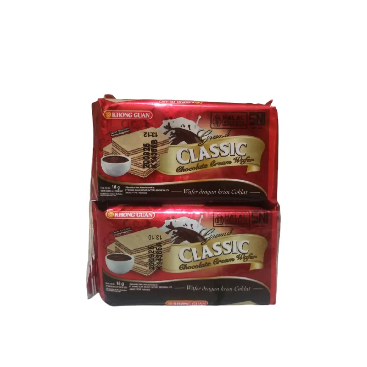 Khong Guan Wafer Classic Rasa Cokelat isi 10pcs