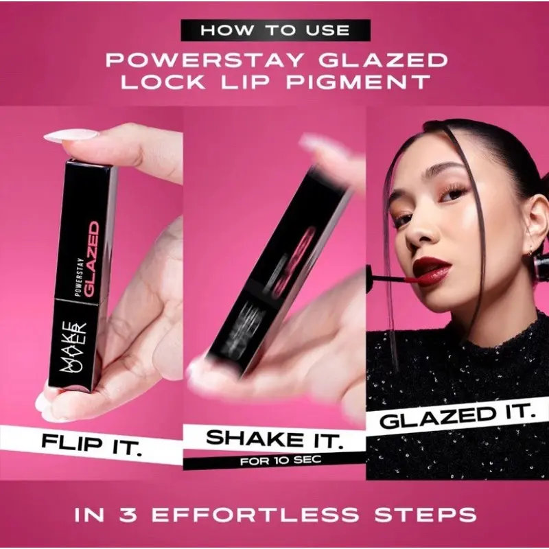MAKE OVER Powerstay Glazed Lock Lip Pigment - Plump Glazed next-level lip gloss 2