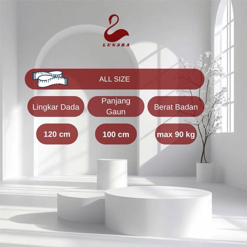 Dres Luna Wanita rayon Bahan Premium Adem Motif Bunga Santai Nyaman Lengan Buterplay Double Sayap LD 120cm BB max 90kg Dres Luna Wanita rayon Bahan Premium Adem Motif Bunga Santai Nyaman Lengan Buterplay Double Sayap LD 120cm BB max 90kg