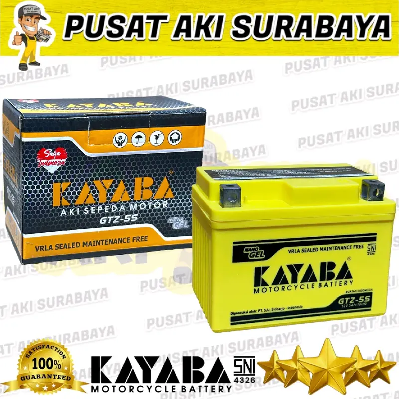 ORIGINAL AKI KERING MOTOR ACCU KAYABA GTZ5S HONDA BEAT KARBU VARIO TECHNO  SKYWAVE SKYDRIVE REVO BLADE SHOGUN YTZ5S DTZ5S YTZ4V MTZ5S 3