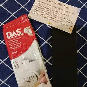(WHITE) DAS Air Dry Clay Putih 500 Gram & 1000 Gram Original Made In Italy Tanpa Alat Gratis Amplas untuk 3-6 Kreasi DIY