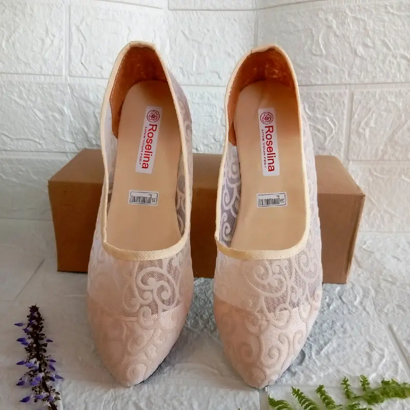 Flatshoes Sepatu Wanita - Flatshoes Jala Brukat 1