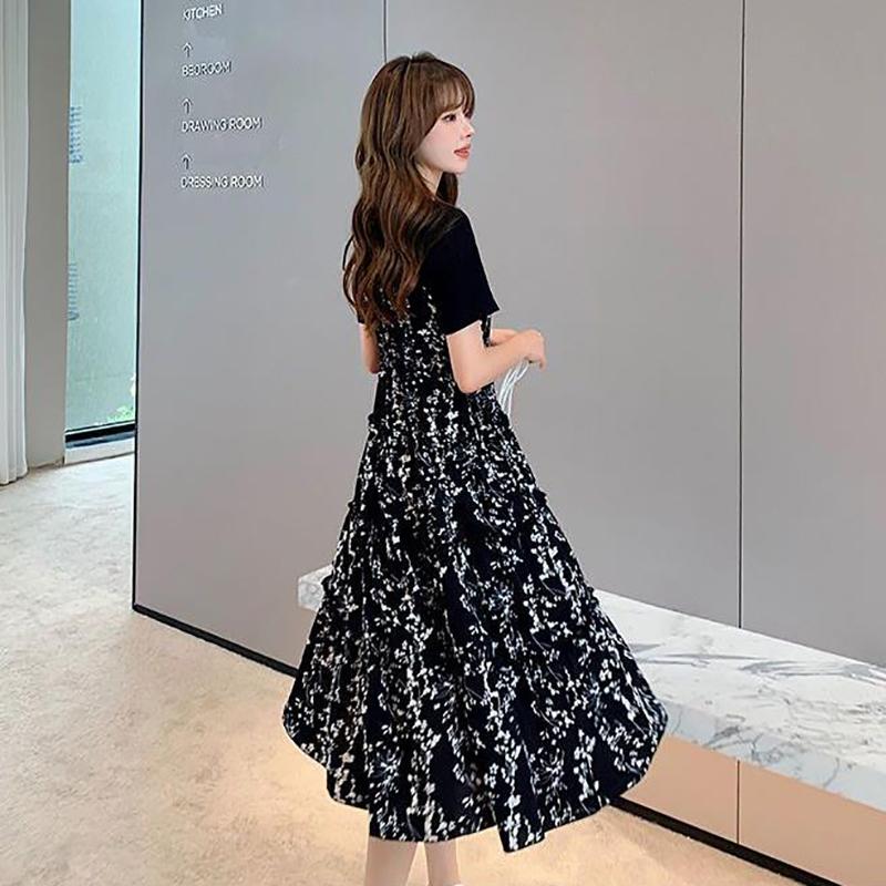 Product Introduction of Women's Summer Dress Mid-Length Floral Printed Boho Casual Daily Chiffon Dress 11