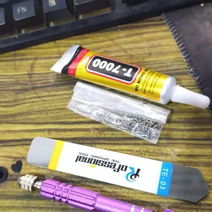 PAKET MURAH ALAT SERVIS BONGKAR PASANG HP HANDHPONE OBENG 5IN 1SET + LEM T7000 15ML + BAUD HP + CONGKELAN LCD