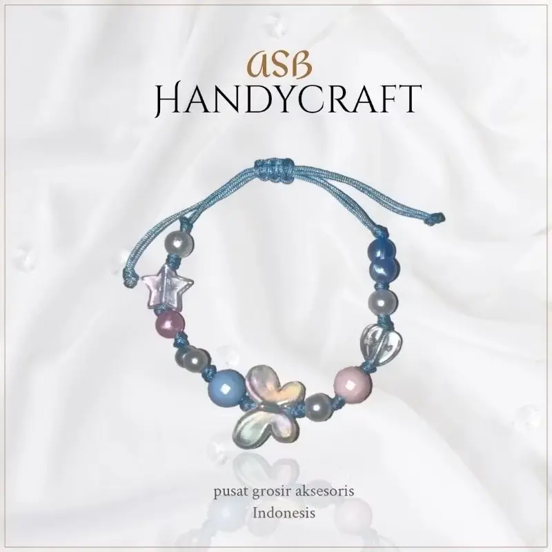 ￼[TG040] 1Pcs - Gelang Mote Tali giok 1mm Premium