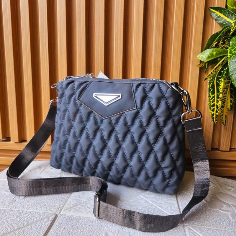 TABUSY tas wanita selempang terbaru tas slingbag terbaru 2 resleting Selempang Kanvas berkualitas 1