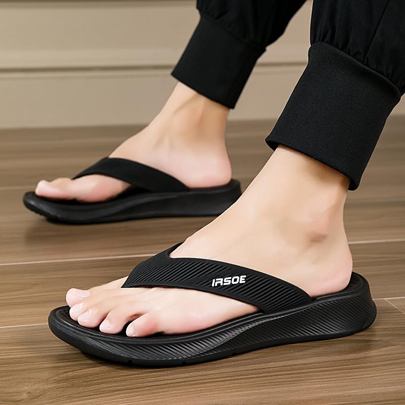 IRSOE Sandal jepit modis terbaru untuk pria dan wanita, nyaman dan anti air anti slip sandal pria sepatu cowok keren sandal selop pria Sendal Karet 3