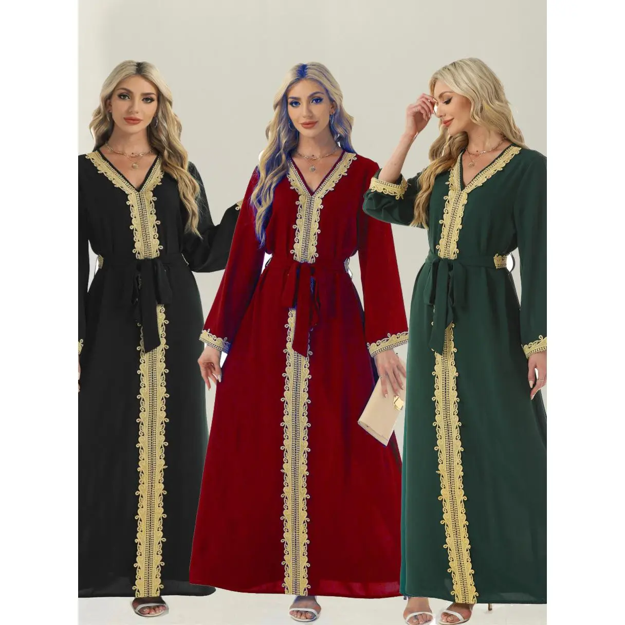 Middle East European and American Arab Women's Dress Long Dress Elegant Abaya