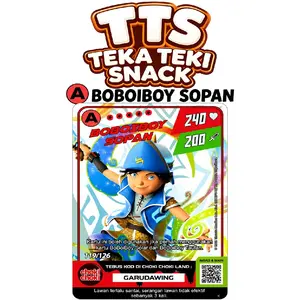 Kartu Hologram Boboiboy Sopan (A) + 9 Bonus kartu Basic batch 2