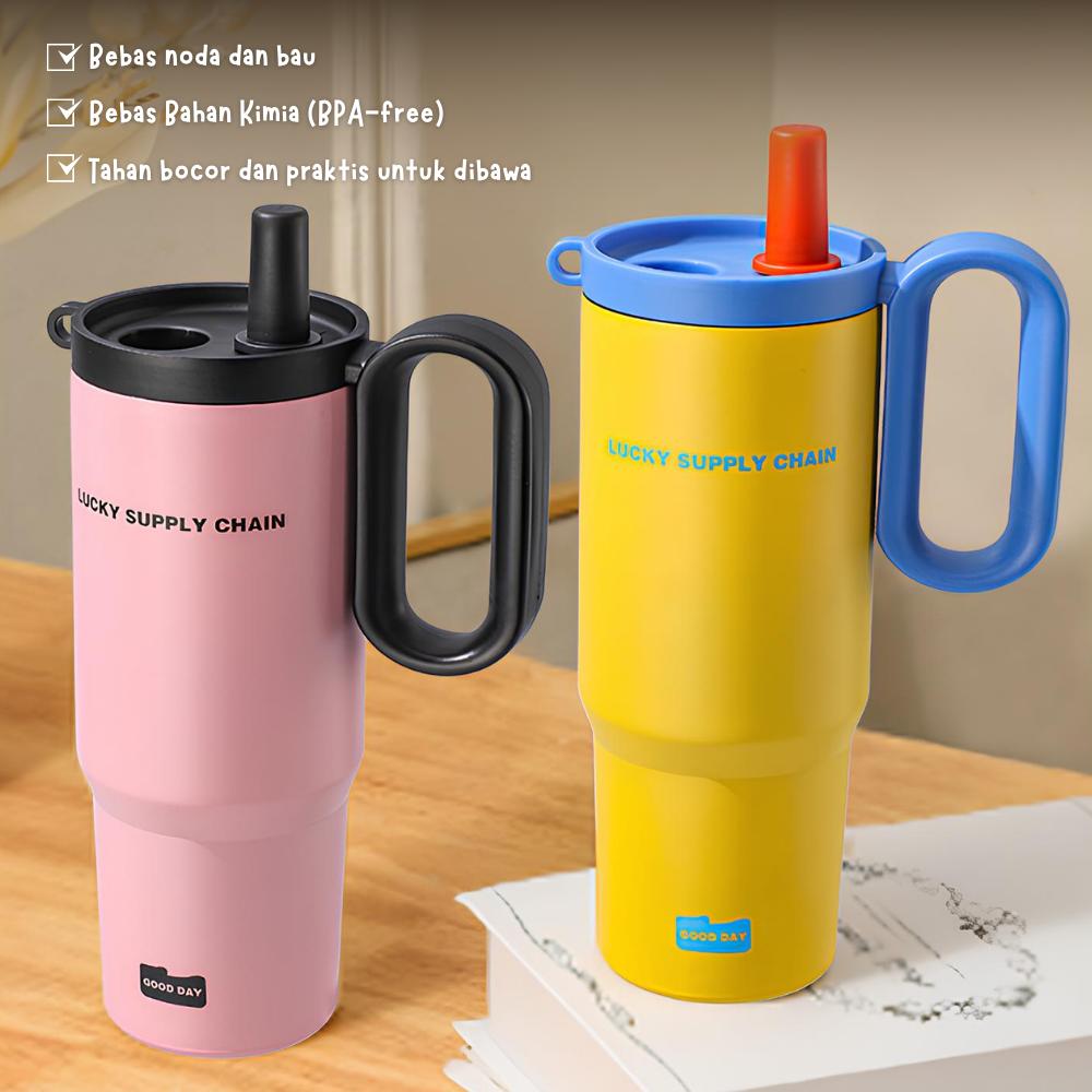 G[EXCLUSIVE FENIHOME ] Funnycook Tumbler/Botol Minum Anak Lucu Stainless Steel SUS 316 Tahan Panas dan Dingin ukuran 750ml Dilengkapi stiker Karakter Lucu Kitchenware