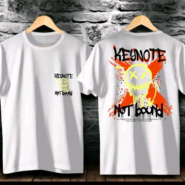 kaos distro t-shirt terbaru model kekinian pria dan wanita motif. KEYNOTE, NOT BOUND Combed bajupria outfit cowok baju co 1