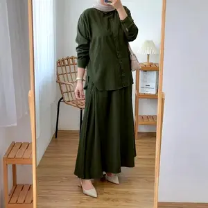 Humaira One Set Skirt Premium | Setelan Rok Crinkle Airflow