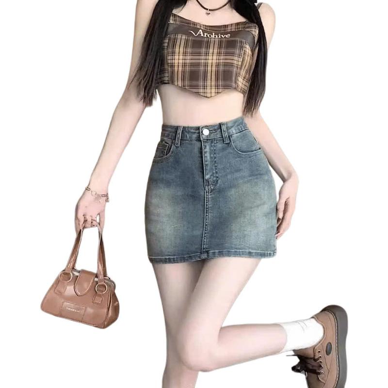 CHÂN VÁY CHỮ A JEAN CÓ BẢO HỘ CHẤT JEAN VIDEO THẬT SIZE SMLXL