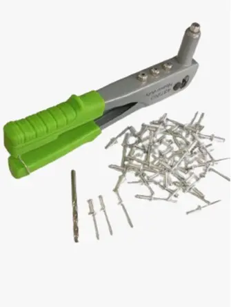 Paku Rivet 550(100pcs)+Stang Rivet+Matabor Besi PN 4,5mm bor paket 4