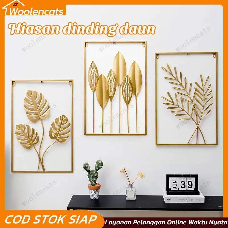Hiasan Dinding Ruang Tamu Modern Sofa Ruang Tamu Kreatif Latar Belakang Dinding Hiasan Dinding Bunga Dan Hiasan Dinding Daun Kerajinan Logam Iron Wall Modern Creative Living Room Sofa Background Wall Hanging Flower and Leaf Wall Hanging Metal Crafts