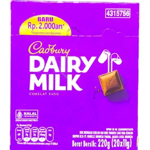 Coklat Cadbury Dairy Milk 1 box isi 20 cadburi coklat susu cadburi 2000 Chocolate Snacks