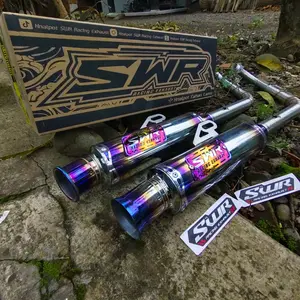 Knalpot SALEMBA TITANIUM EDITION Ceklis Jungstyle SWR Racing Original Moncong Medwick Corong Linting Kendaraan Vario Nmax Aerox Beat Pcx Mesin Motorcycle Slincer inlet 38 mio