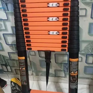 Tangga Teleskopik Portabel 6.3 Meter anti karat Tangga Lipat Multifungsi Telescopic Ladder Tangga Lurus Terbuka Untuk Grosir