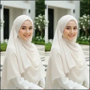 JILBAB BASIC BELLA SQUARE PREMIUM SEGI EMPAT POLYCOTTON Nyaman Kerudung Santai Panjang Muslim Harian