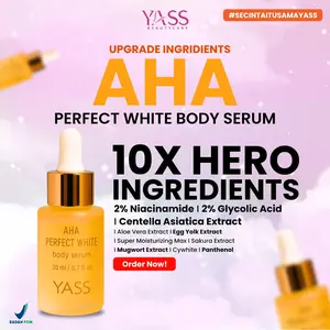 AHA PERFECT WHITE YASS  Essence  Mencerahkan exfoliasi