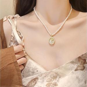 Kalung Choker Mutiara Mawar Perancis, Rantai Kolar Mewah Lembut untuk Wanita, Rekaan Unik Terlaris, Hadiah Barang Kemas Cantik Mewah, Aksesori Trendi Viral TK, Barang Kemas Mendengar, 2024 Jewelry Necklaces