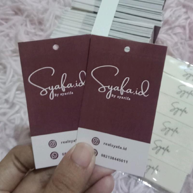 Hangtag costum/hangtag baju free look pin 0